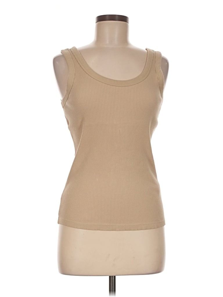 Pre-owned Uniqlo Tank Top Tan Strapless Neckline Tops