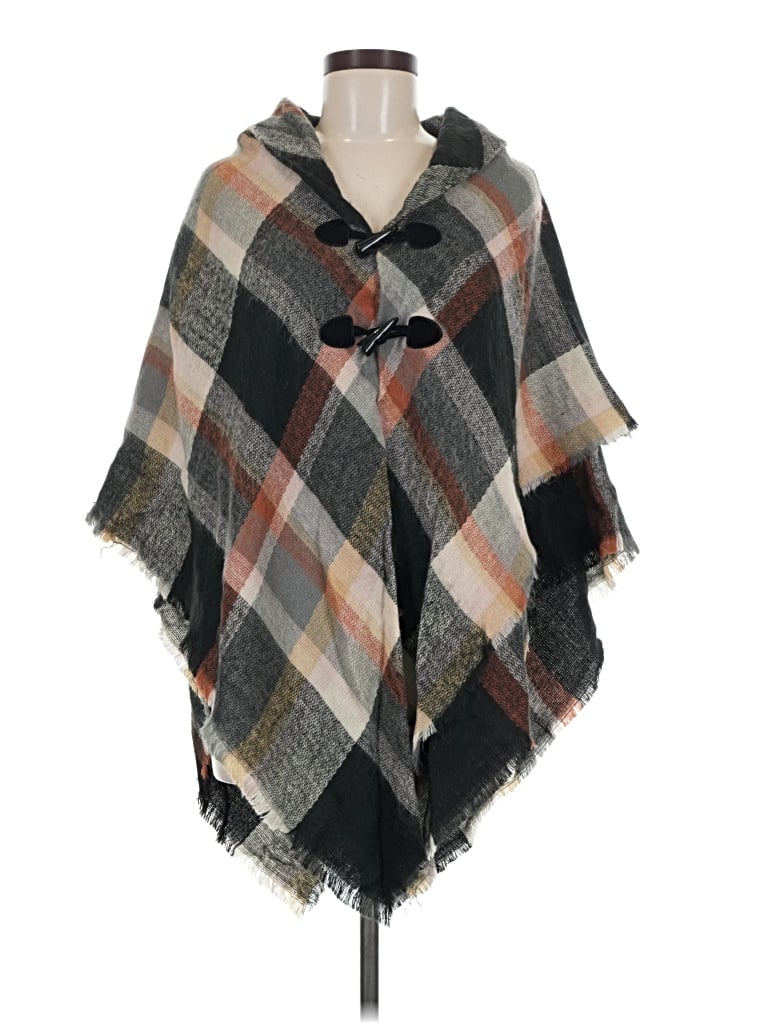 Pre-owned Apt. 9 Poncho In Gray