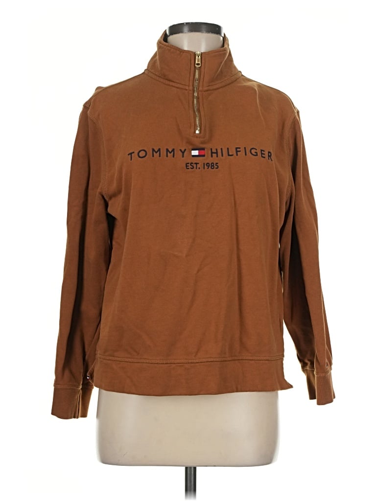 Pre-owned Tommy Hilfiger Sweatshirt In Brown