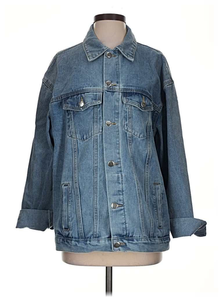 Pre-owned Prettylittlething Denim Jacket In Blue