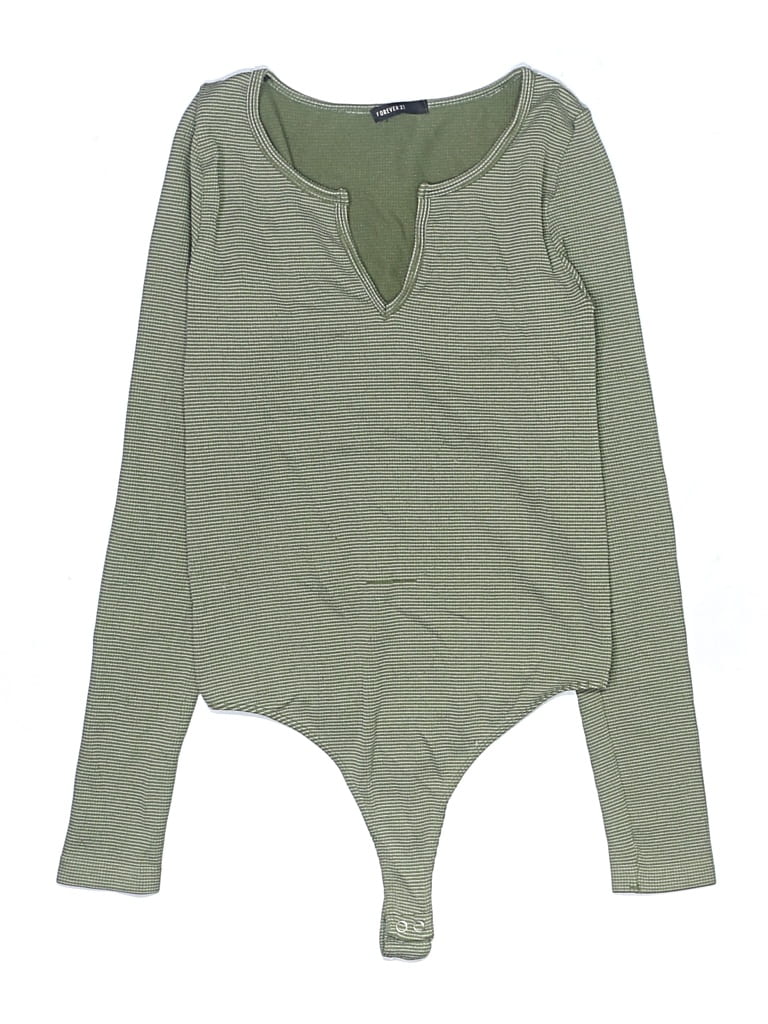 Pre-owned Forever 21 Bodysuit In Green