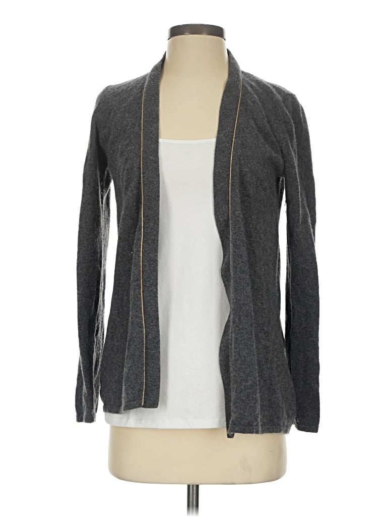 Pre-owned Sofia Cashmere Cashmere Cardigan Sweater In Gray
