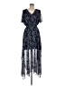 CeCe Paisley Blue Cocktail Dress Size M - photo 1