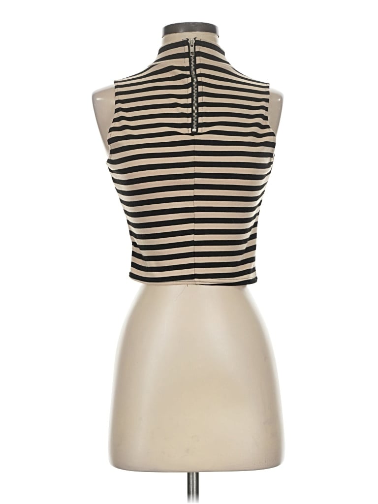 Pre-owned Bar Iii Tank Top Tan Halter Neckline Tops