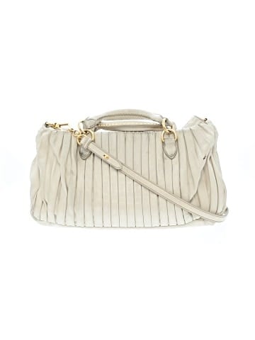 Miu Miu Leather Bosco Pleated Satchel (view 1)