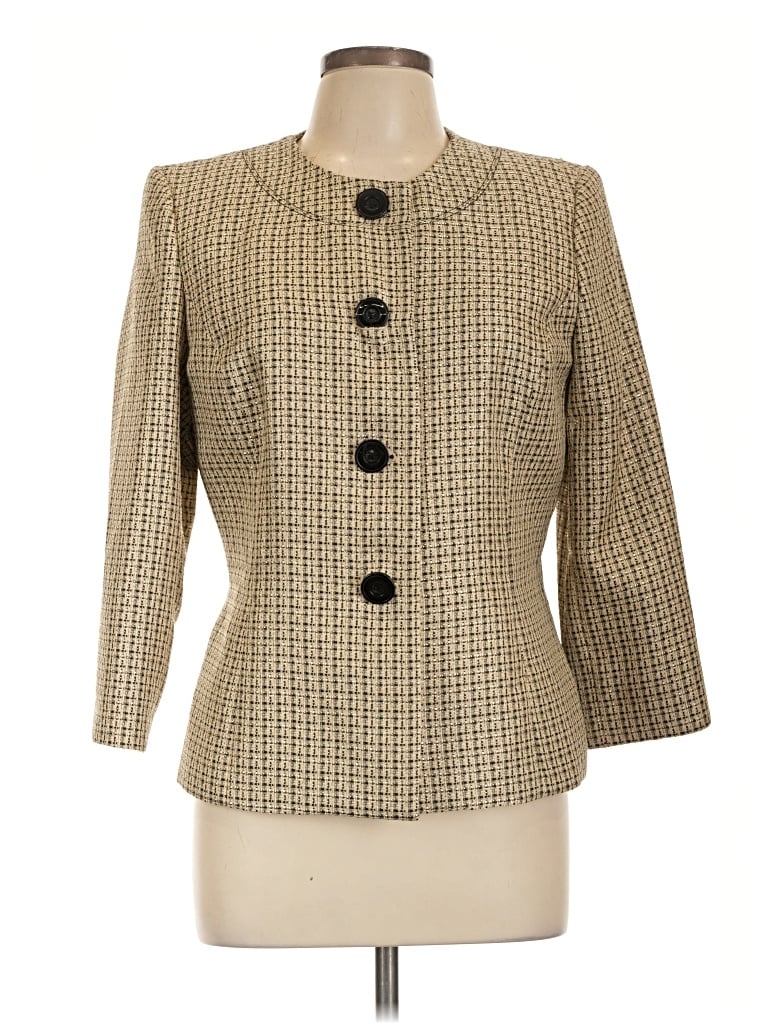 Pre-owned Evan Picone Blazer Jacket In Gold