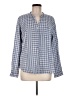L.L.Bean Checkered-gingham Blue Long Sleeve Button-Down Shirt Size Med Reg - photo 1