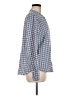 L.L.Bean Checkered-gingham Blue Long Sleeve Button-Down Shirt Size Med Reg - photo 4