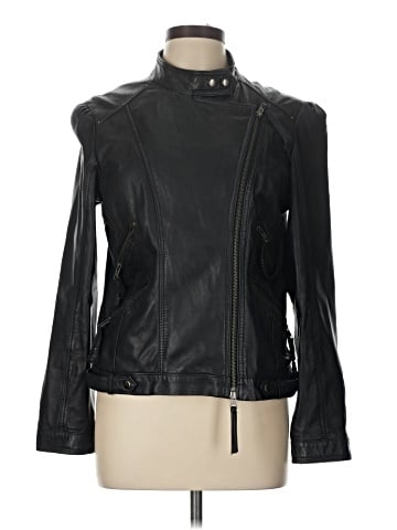 Aqua Leather Jacket (view 1)