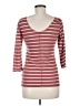 Bongo Burgundy 3/4 Sleeve Top Size M - photo 2