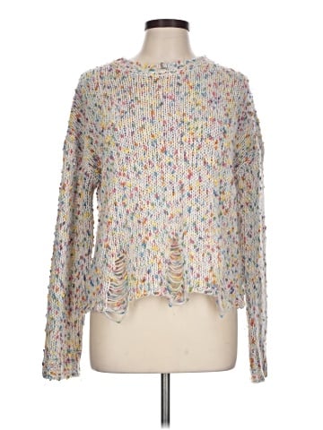 Hem & Thread Pullover Sweater (view 1)