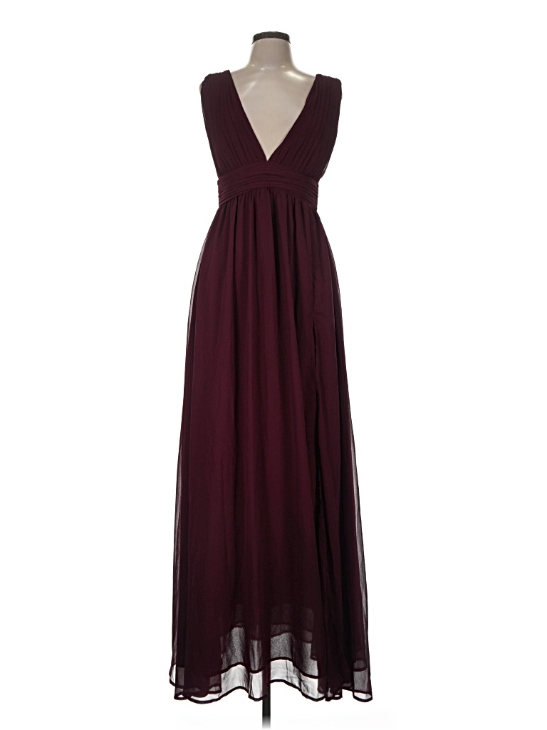 Pre-owned Lulus Cocktail Dress In Burgundy