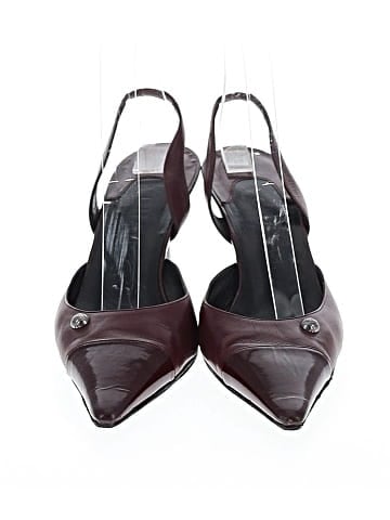 Chanel Leather Slingback Kitten Heels (view 2)