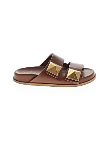 Valentino Garavani One Stud Leather Sandals (view 1)