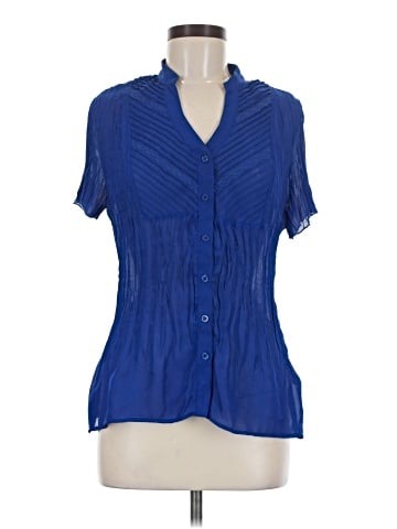 NY Collection Short Sleeve Blouse (view 1)
