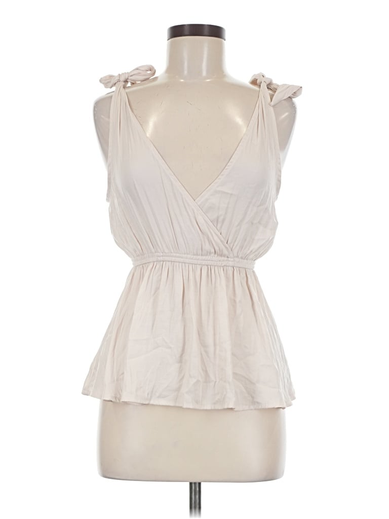 Pre-owned Mustard Seed Sleeveless Blouse In Ivory