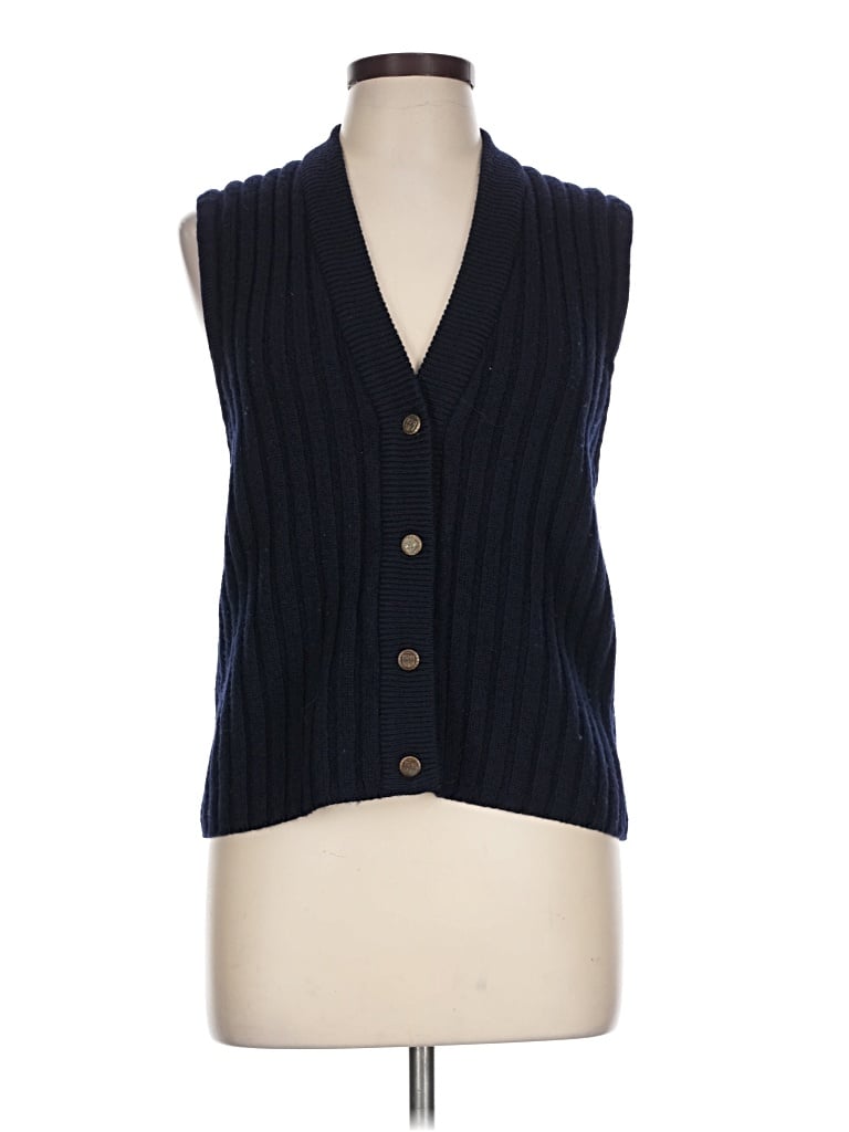 Pre-owned Ellen Tracy Sweater Vest In Blue