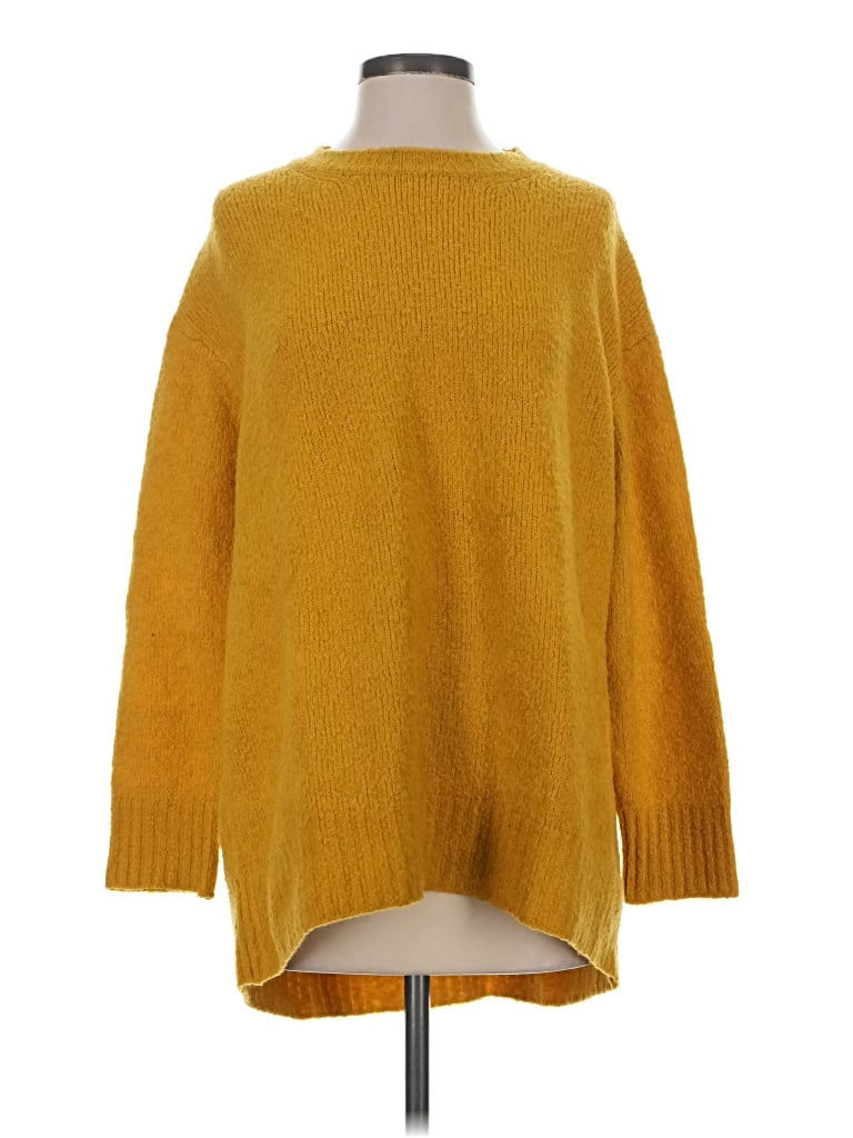 Pre-owned Zara Pullover Sweater In Yellow