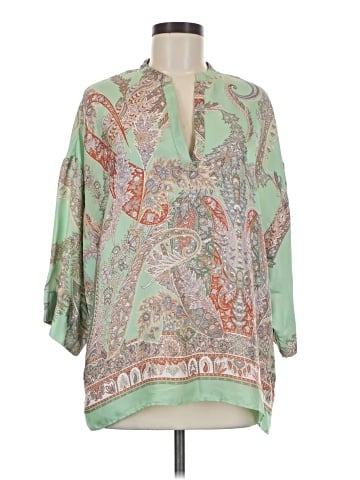 Zara Basic 3/4 Sleeve Blouse (view 1)