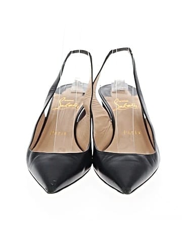 Christian Louboutin Leather Karelli Slingback Heels (view 2)