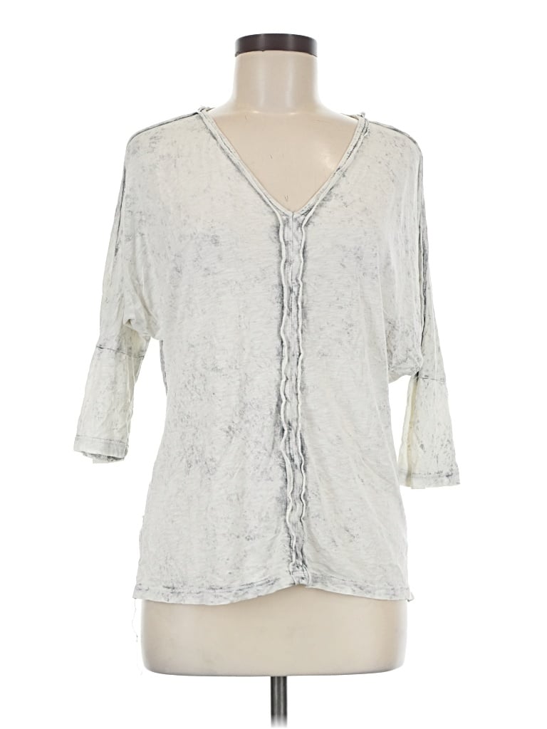 Pre-owned Xcvi 3/4 Sleeve T-shirt In Silver