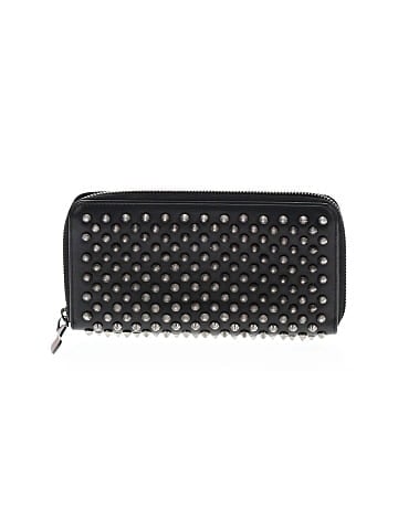 Christian Louboutin Leather Spiked Zip Around Wallet  (view 1)