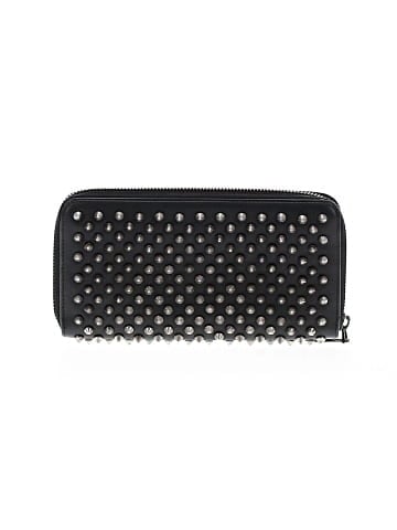 Christian Louboutin Leather Spiked Zip Around Wallet  (view 2)