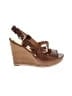 Coach 100% Leather Brown Wedges Size 8 - photo 1