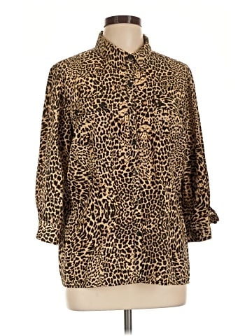 Notations 3/4 Sleeve Button-Down Shirt (view 1)