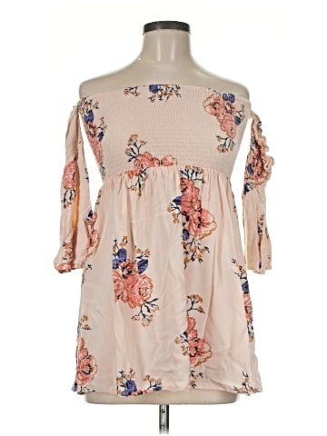 Feathers 3/4 Sleeve Blouse (view 1)