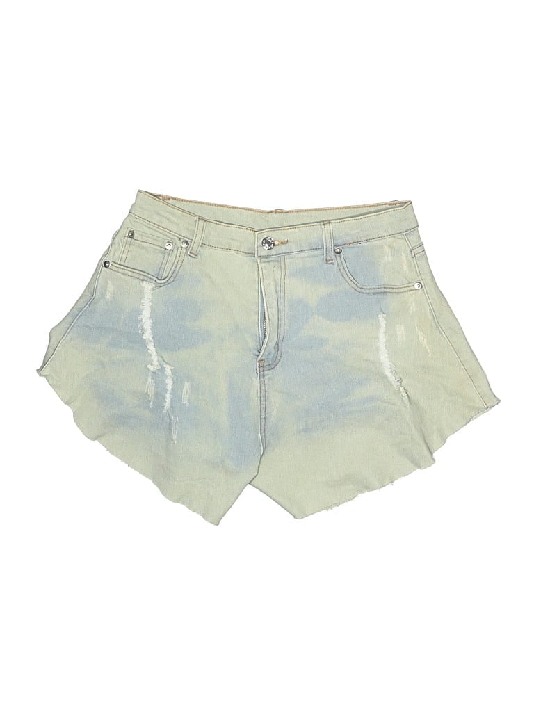 12th Tribe Denim Shorts In White