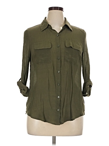 B.wear 3/4 Sleeve Button-Down Shirt (view 1)