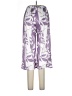 Unbranded Tropical Floral White Purple Casual Pants Size L - photo 2