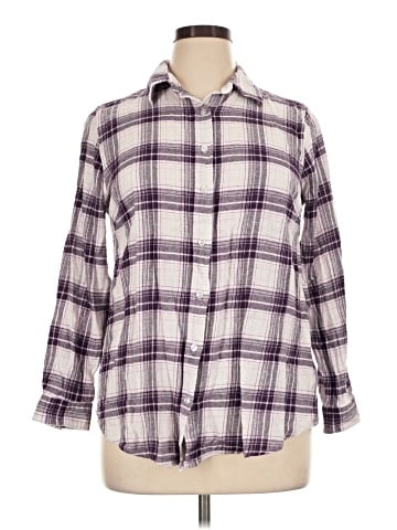 Ellos Long Sleeve Button-Down Shirt (view 1)