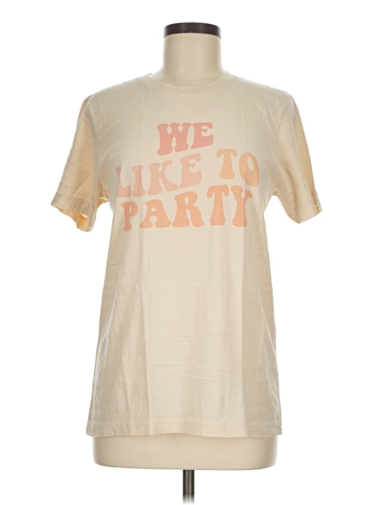 Pre-owned Canvas Short Sleeve T-shirt In Tan