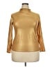 SKIMS Metallic Gold Long Sleeve Top Size 4X - photo 1