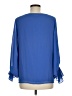 Halogen 100% Polyester Blue Long Sleeve Blouse Size M - photo 2