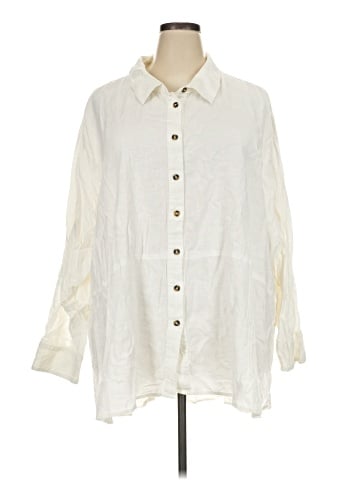 Universal Standard 3/4 Sleeve Button-Down Shirt (view 1)