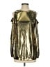 MICHAEL Michael Kors 100% Polyester Metallic Gold Long Sleeve Blouse Size S - photo 1