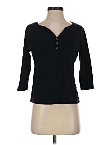 Karen Scott Long Sleeve Henley (view 1)