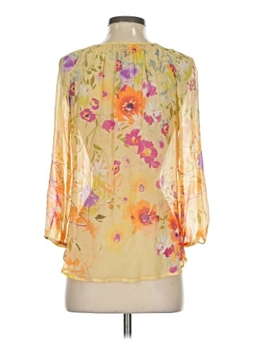 Sundance 3/4 Sleeve Silk Top (view 2)