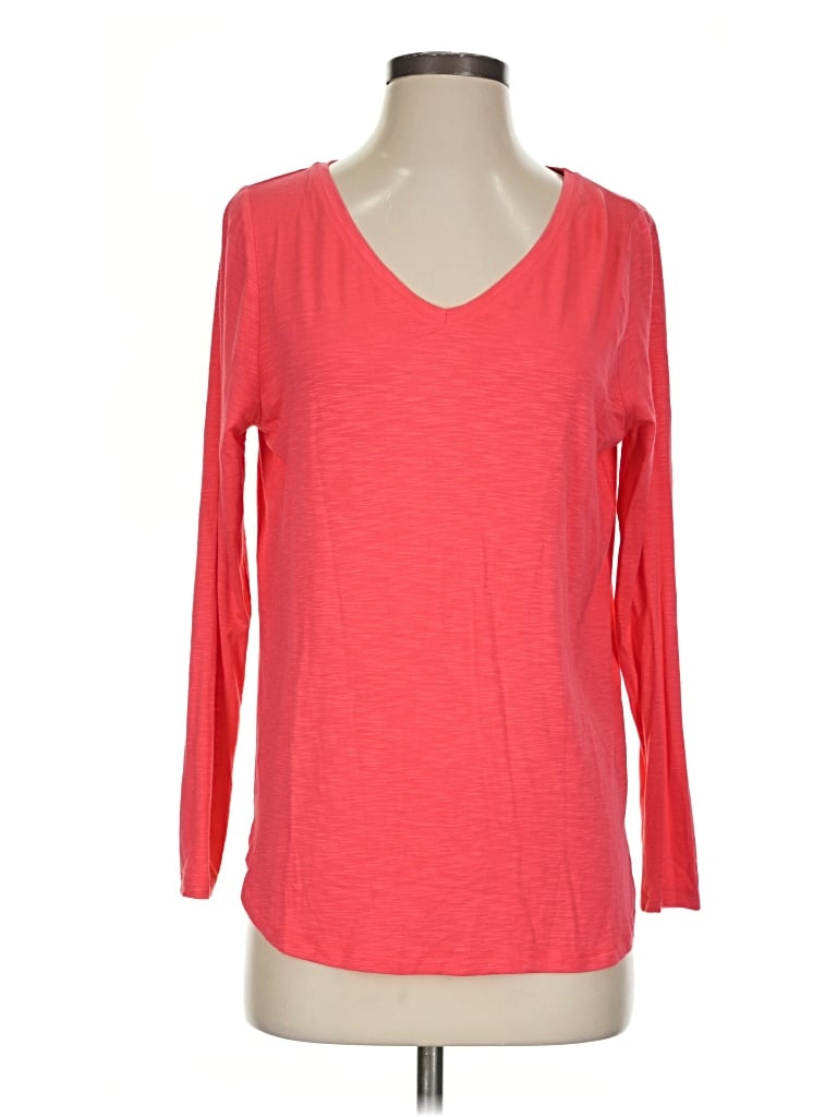 Pre-owned Kettlewell 3/4 Sleeve Top Red V-neck Tops