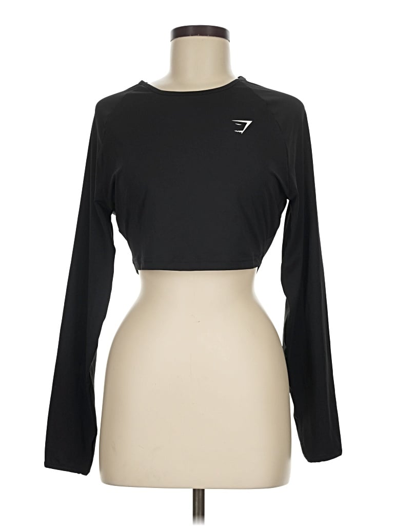 Pre-owned Gymshark Long Sleeve T-shirt In Black