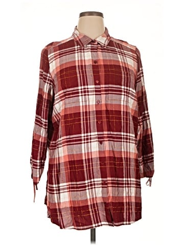 New Directions 3/4 Sleeve Button-Down Shirt (view 1)