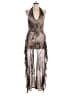 MadRag 100% Polyester Metallic Brown Jumpsuit Size M - photo 1