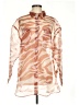 Monki 100% Polyester Animal Print Orange Long Sleeve Blouse Size M - photo 1