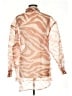 Monki 100% Polyester Animal Print Orange Long Sleeve Blouse Size M - photo 2