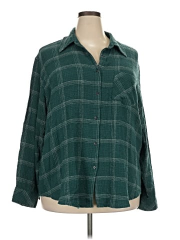 Lane Bryant 3/4 Sleeve Button-Down Shirt (view 1)