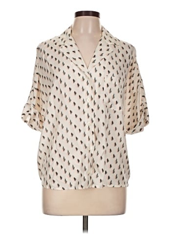 Theory Short Sleeve Silk Top (view 1)