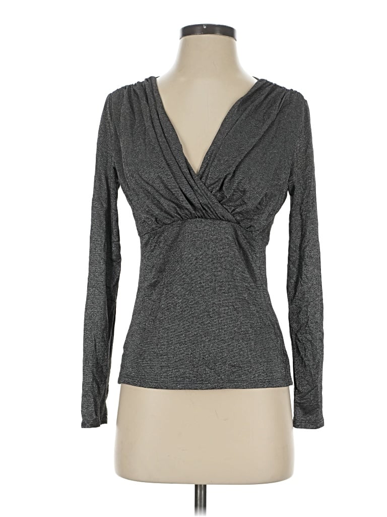 Pre-owned Harold's Long Sleeve Top Gray Cowl Neck Tops